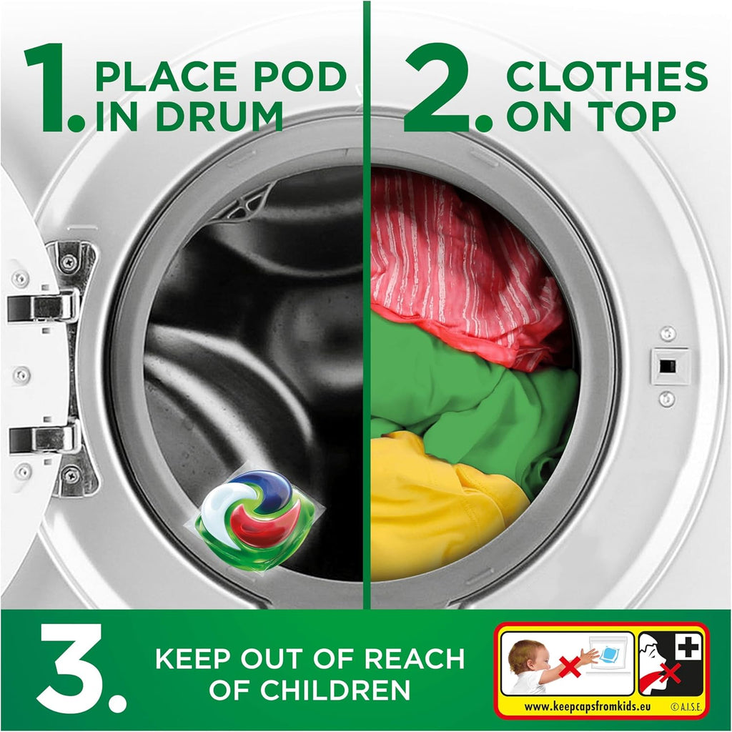 Ariel Platinum PODS®, Washing Liquid Laundry Detergent Capsules 120 Washes (60x2), +Extra Stain Removal, Remove Even 7-Day Dried-In Stains