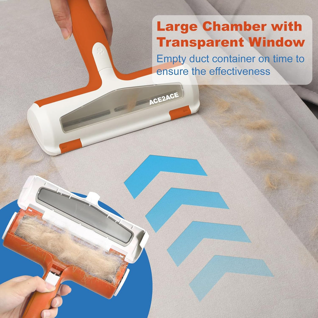 ACE2ACE Pet Hair Remover and Rollers, Cleaning Brush Fur Remover for Cats and Dogs, Washable and Reusable Animals Brushes Hair Removal, for Carpets, Clothes and Sofa