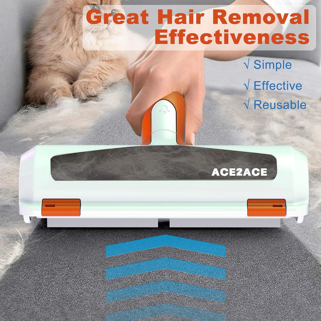 ACE2ACE Pet Hair Remover and Rollers, Cleaning Brush Fur Remover for Cats and Dogs, Washable and Reusable Animals Brushes Hair Removal, for Carpets, Clothes and Sofa