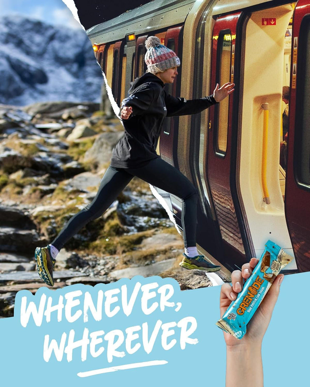 Grenade High Protein, Low Sugar Bar - Chocolate Chip Cookie Dough, 12 x 60 g (Packaging May Vary)